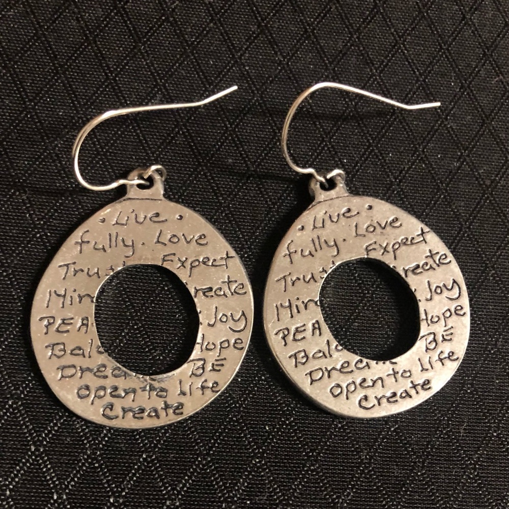 Inspirational quotes- earrings & keychain